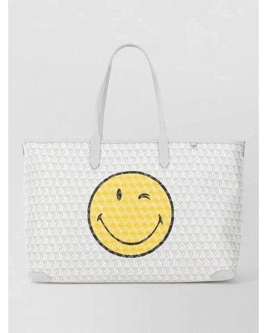Anya Hindmarch Metallic I Am A Plastic Bag Leather Tote Bag