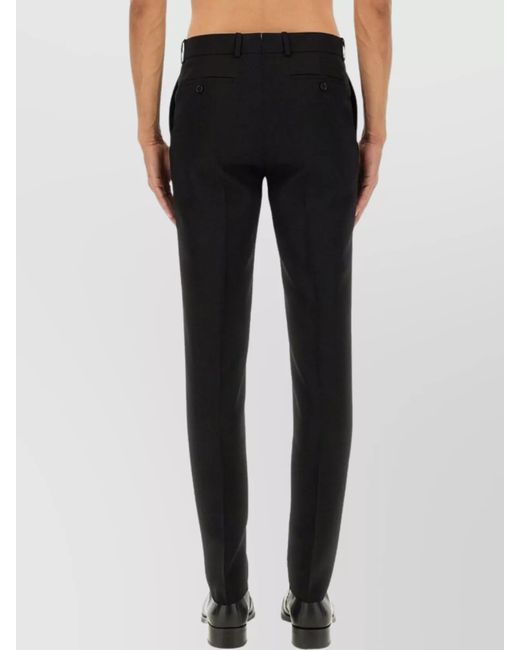 Alexander McQueen Blue Tailored Slim Fit Trousers Pockets for men