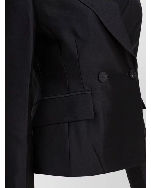 Sandbeige Black Tailored Jackets Coats Button Detail Flap Pockets
