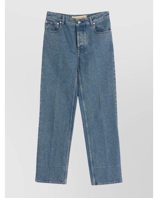Valentino Garavani Blue Straight-Leg Trousers for men