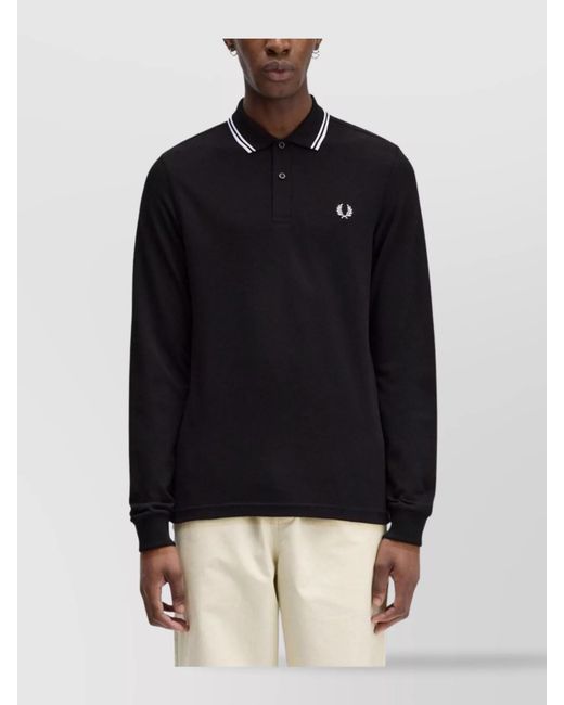 Fred Perry Blue Cotton Polo Shirt for men
