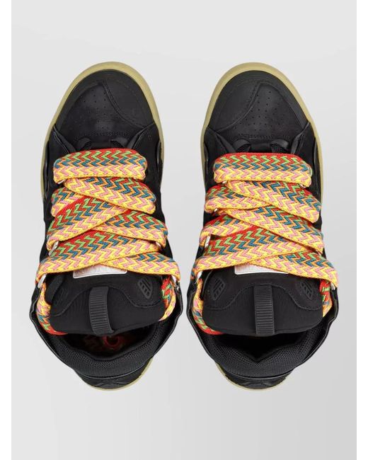 Lanvin Blue Leather Low-Top Sneakers for men