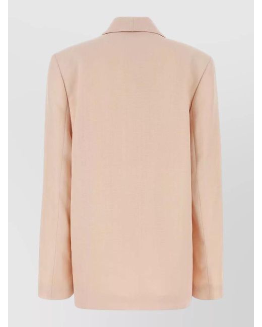 Loulou de Saison Natural Single-Breasted Blazer