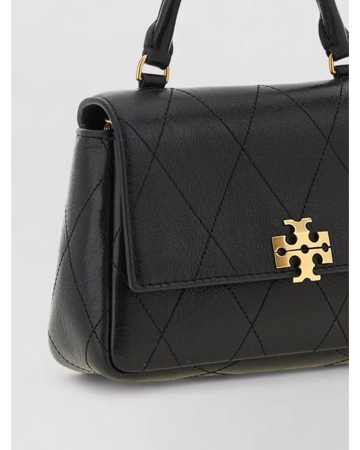 Tory Burch Black Charlie Quilted Chain Strap Crossbody Bag
