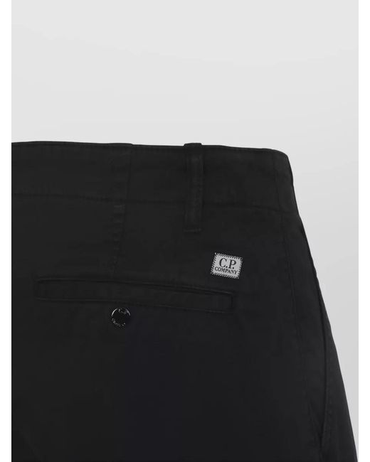 C P Company Blue Cotton Straight-Leg Cargo Trousers for men