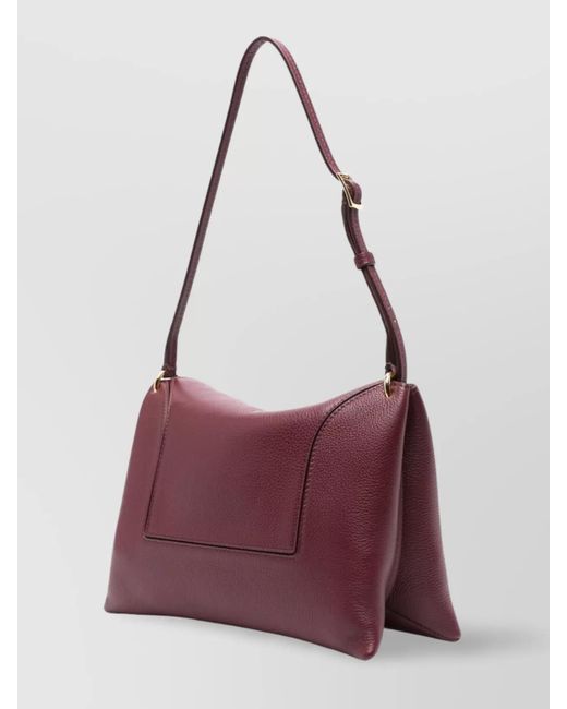 Wandler Purple Shoulder Bags With Adjustable Strap And Front Pocket