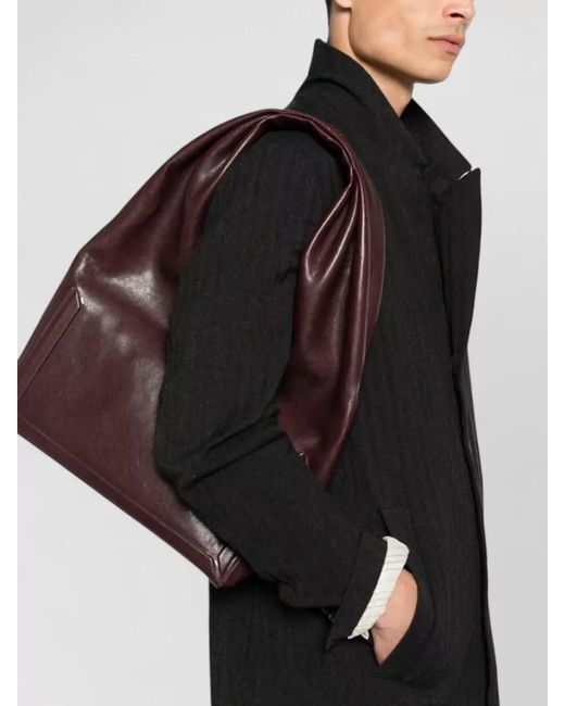 Maison Margiela Purple Leather Tote Bag