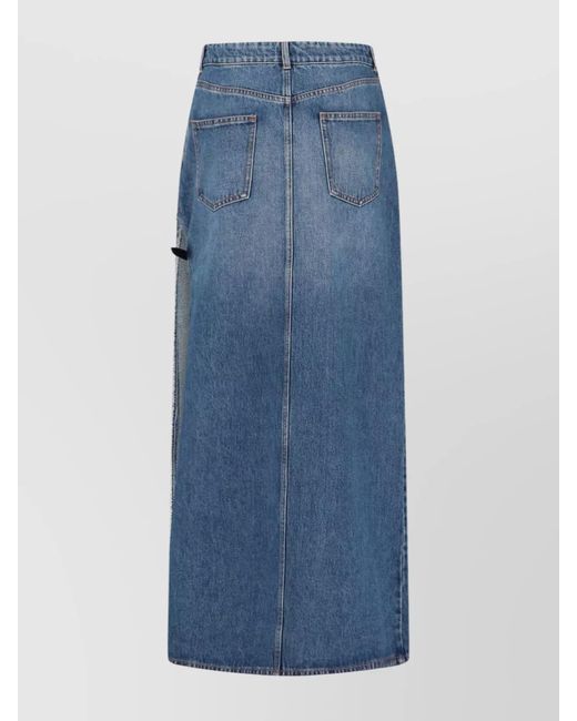Coperni Blue Denim High-Rise Maxi Skirt