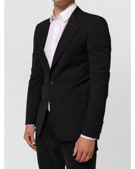 Dolce & Gabbana Black Staff Two Buttons Suit Jacket Blazer for men