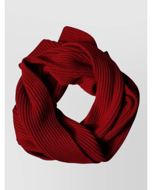 Dolce & Gabbana Red Wool Knitted Scarf for men