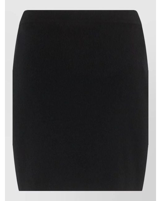 Alexander Wang Black Wool Mini Skirt Stretch Fitted Design