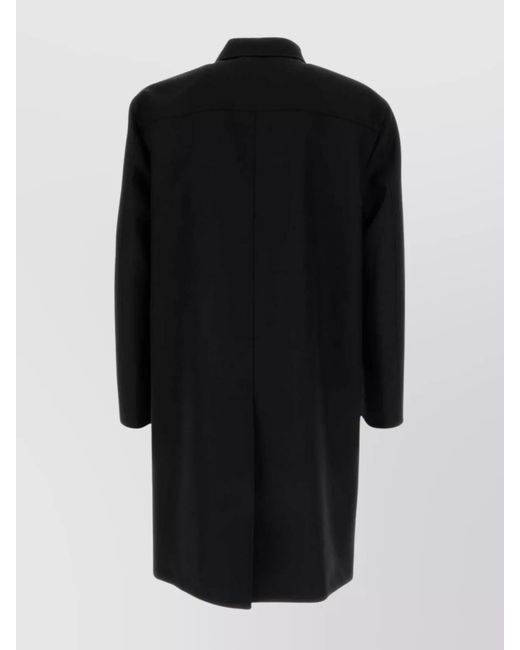 Gucci Black Wool Single Breasted Coat for men