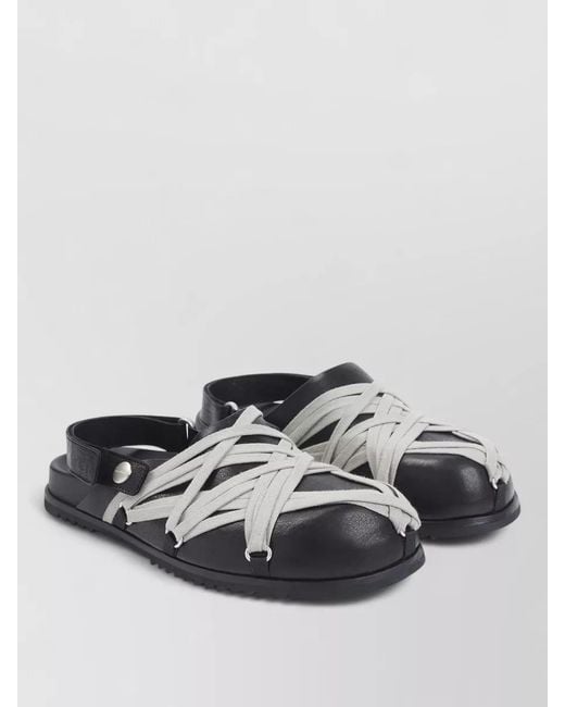 Rick Owens Multicolor Megalace Granola Mule Sandal Flat Lace for men