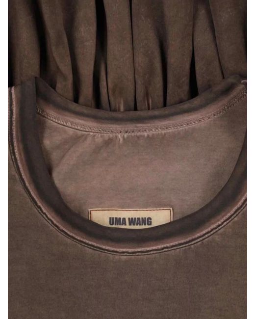 Uma Wang Brown Oversized Cotton T-Shirt