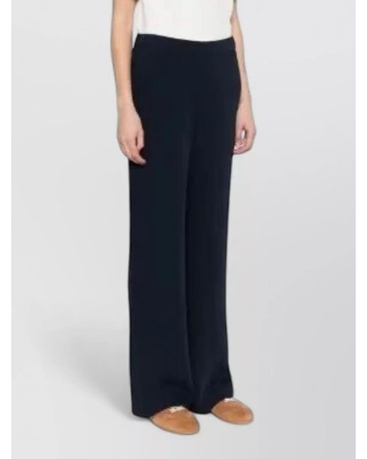 P.A.R.O.S.H. Blue Trousers Full Length Wide Leg