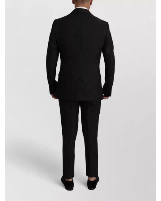 Dolce & Gabbana Black Slim-Fit Jacquard Tuxedo Suit for men