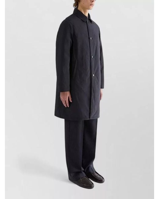 Jil Sander Blue Sport Coat Mid Length Regular Fit for men