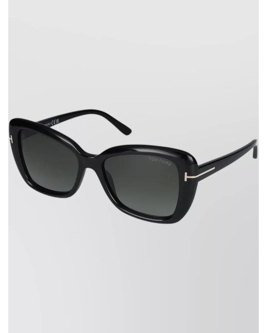Tom Ford Black Sunglasses Ft1008 Cat Eye Gradient Lenses