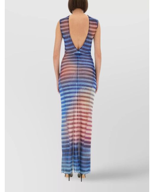Jean Paul Gaultier Blue Slim-Fit Maxi Dress
