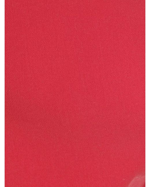 Magda Butrym Red Wool One-Shoulder Fitted Midi Dress