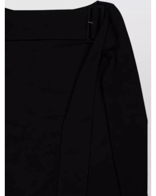 Courreges Black Buckled Long-Sleeve Maxi Dress