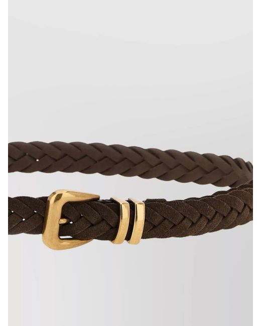 Brunello Cucinelli Multicolor Leather Woven Belt for men