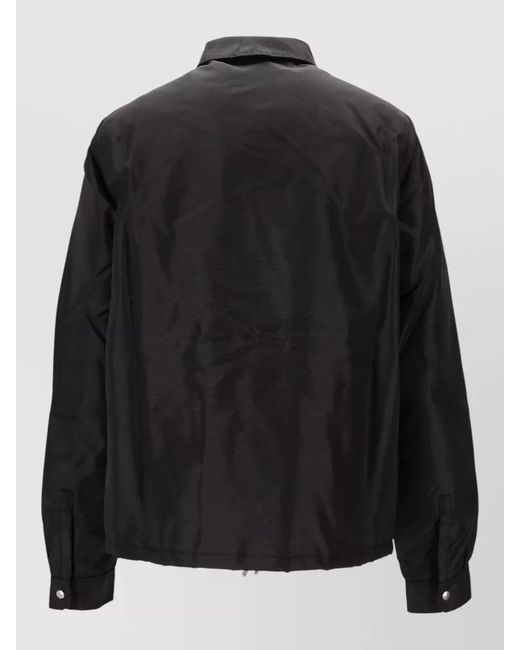 Rick Owens Black Concealed Zipfront Lightweight Jacket for men