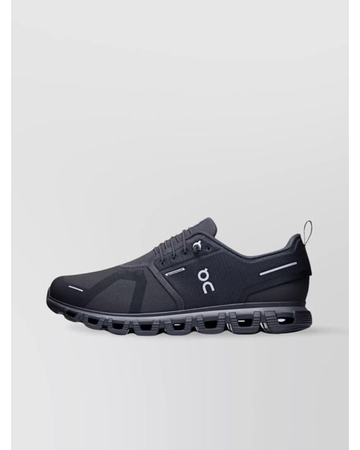 On Shoes Blue Paneled Low-Top Sneakers for men