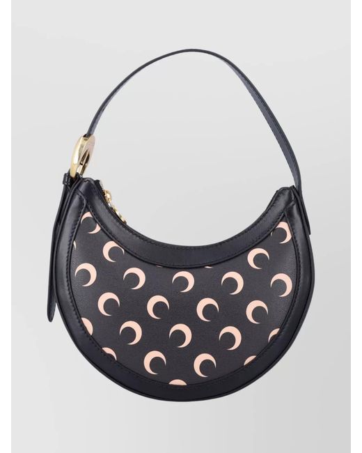 MARINE SERRE Gray Moon Diamant Eclips Mini Shoulder Bag