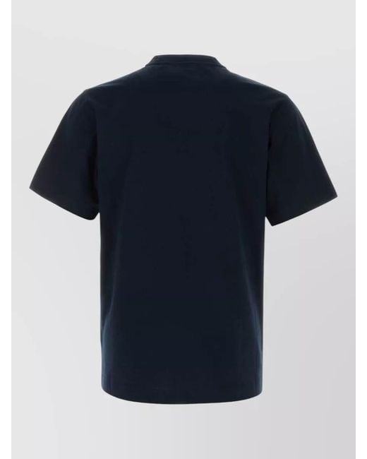 Burberry Blue Cotton Crew Neck Short Sleeve T Shirt for men