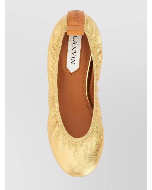 Lanvin Metallic Nappa Leather Ballerina Shoes