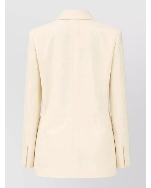 Pinko Natural Tailored Single Breasted Blazer Notch Lapel