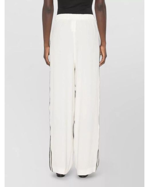 Fabiana Filippi Natural Silk Wide-Leg Trousers