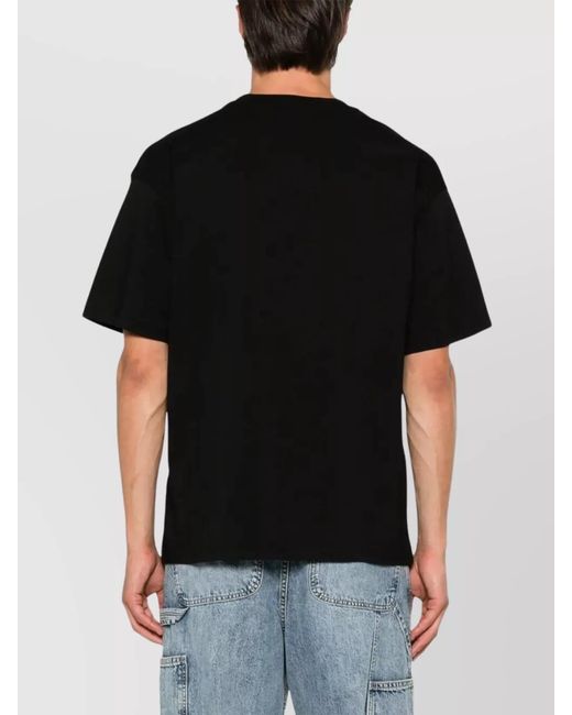 DIESEL Black Cotton Jersey Logo Embroidered Short-Sleeve T-Boxt-Div T-Shirt for men