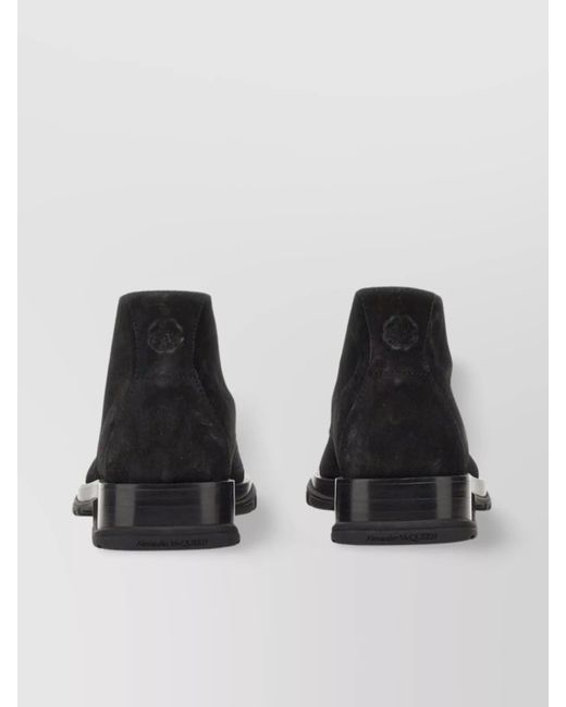 McQueen Black Suede Boots for men