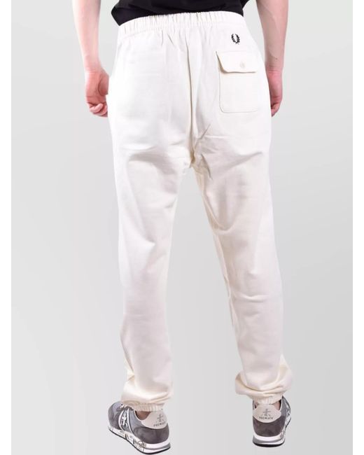 Fred Perry Pink Cotton Track Pants for men