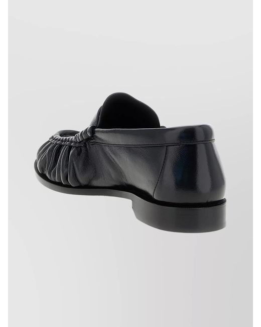 Saint Laurent Black Shiny Leather Loafers