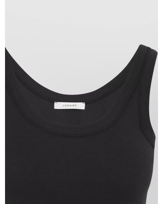 Lemaire Black Ribbed Tank Top