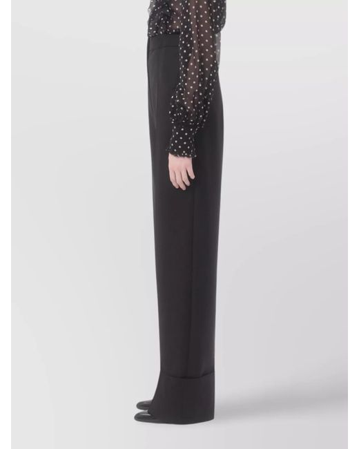 Valentino Garavani Gray Virgin Wool Straight-Leg Tailored Trousers