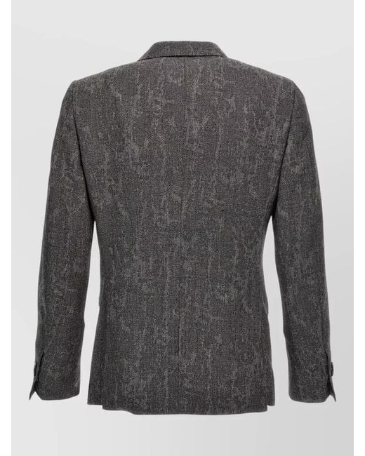 Maurizio Miri Black Wool Double-Breasted Blazer for men