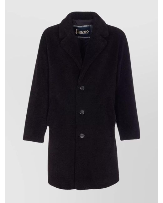 Herno Blue Single Breasted Coat for men