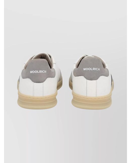 Woolrich Metallic Low-Top Sneakers With Round Toe And Stripes for men