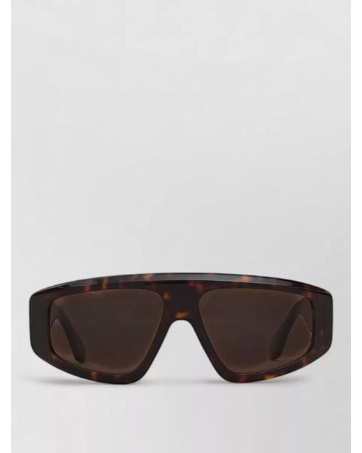 Alaïa Gray Aviator Mask Sunglasses Acetate Square Frame