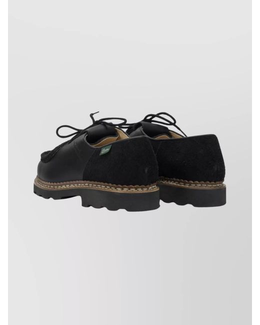 Paraboot Black Leather Derby Shoes for men