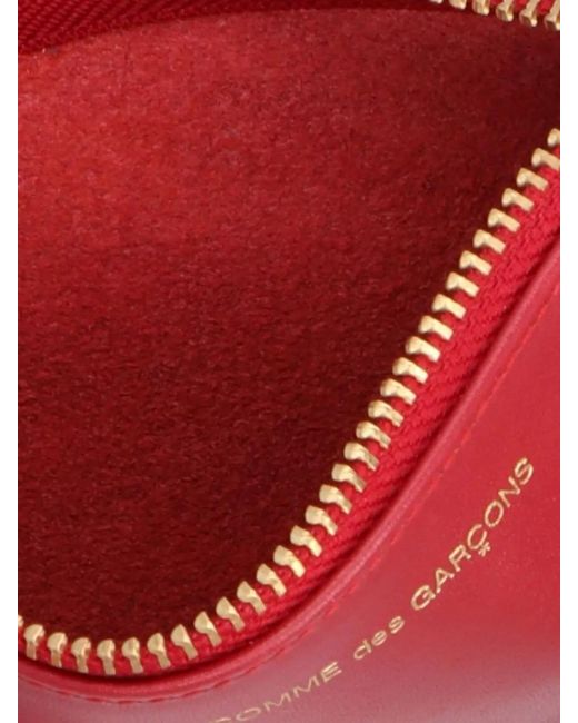 Comme des Garçons Red Leather Zip Wallet