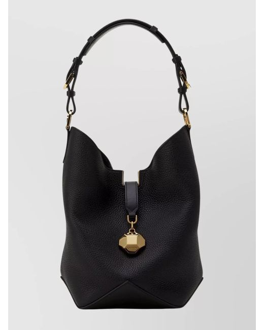 Lanvin Black Calf Leather Shoulder Bag