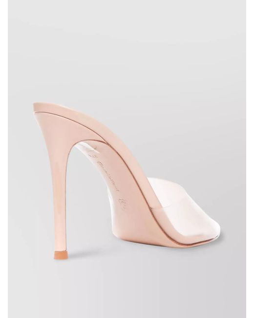 Gianvito Rossi Pink Pointed Plexiglass Sandals