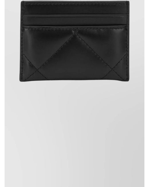 Tory Burch Black Quilted Leather Cardholder