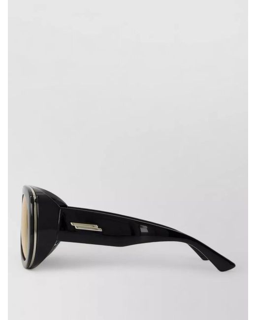 Bottega Veneta Black Oversized Acetate Sunglasses Wide Temples