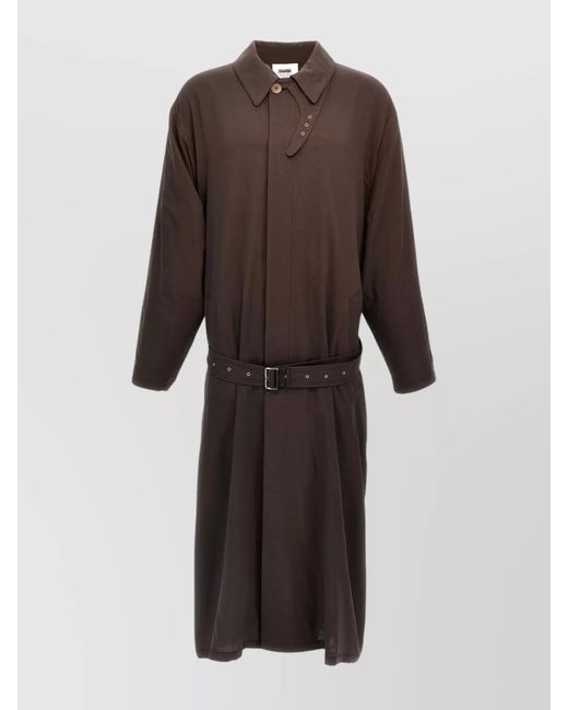 Magliano Brown Cotton Single-Breasted Trench Coat for men